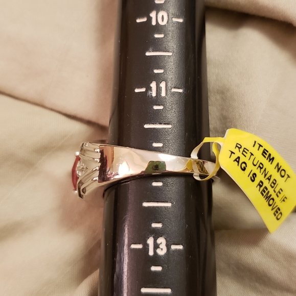 Size 12, Sunfire Quartz & White Topaz Ring, 4.80 carats, Sterling Silver, NWT - Picture 4 of 12